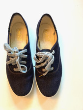 Womens Original Classic Navy Blue Canvas Keds-Machine Washable-Size 8
