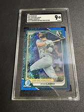 2024 Bowman Ryan Lasko 1st Bowman Chrome Mojo Blue Refractor /150 - SGC 9