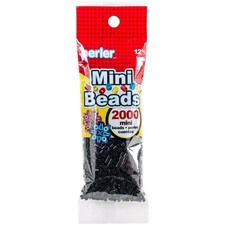 Black Perler Mini Beads for Kids Crafts, 2000 pcs Pack of 1,