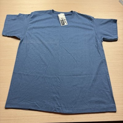 Vintage Basic Editions Faded Blue T Shirt XL Men s Single Stitch Made USA Blank
