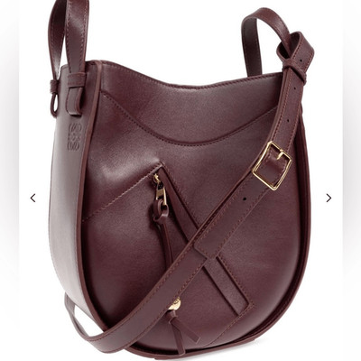 Loewe Hammock Slice Bag in Dark Burgundy NWT