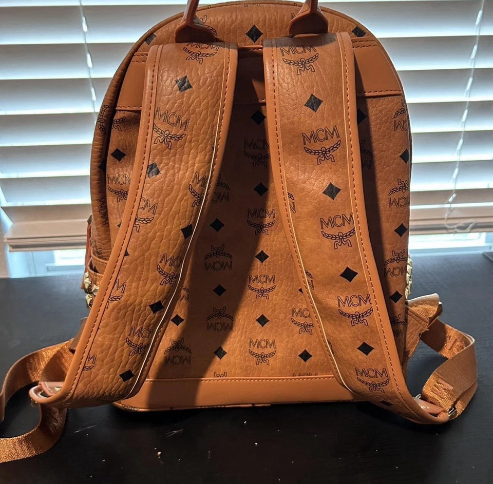 Mochila MCM de cuero negro/marrón talla mediana  Foto 4 de 4