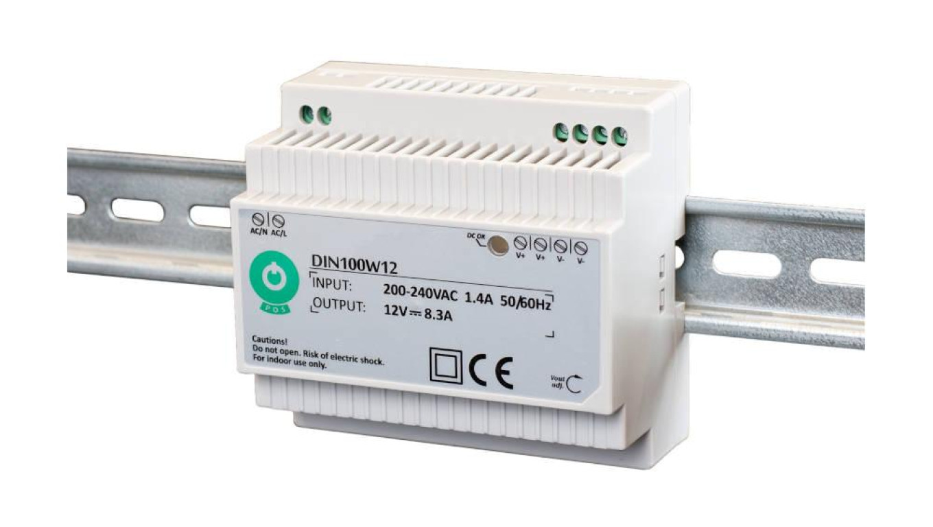 DIN100W12 Rail Power Supply 100W 12V /T2UK