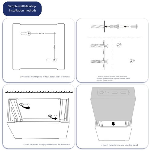Efficient Under Desk Stand for Beelink S12Pro Mini PC Acrylic Construction - Afbeelding 2 van 14