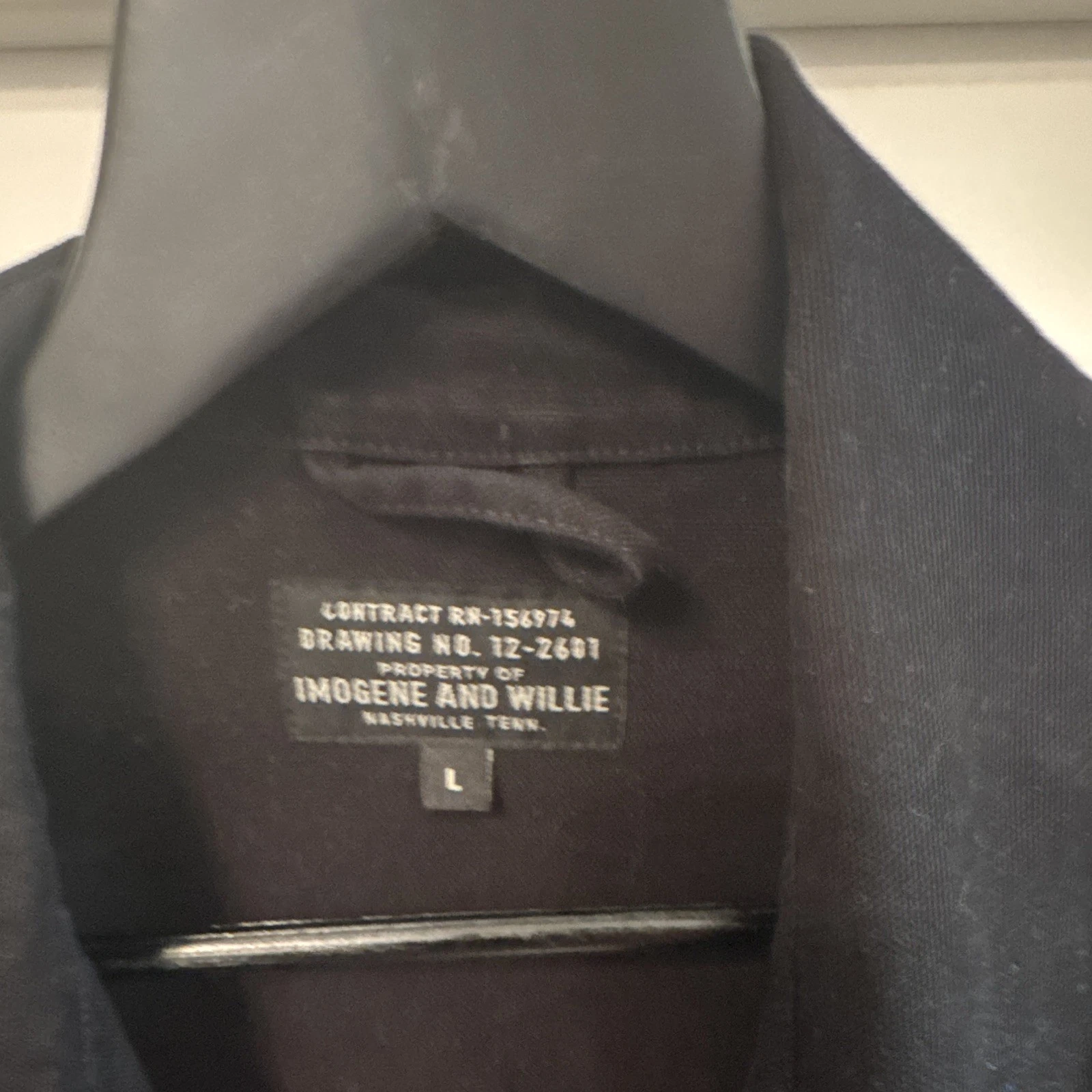 Imogene and Willie Men's jack jacket in overdyed slate L. image 2