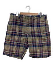 GAP Check Shorts Beige Navy