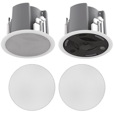 AtlasIED FAP43T-WEGR 4.5'' Coaxial In-Ceiling Loudspeakers - Pair (Open Box)