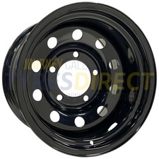 x5 16x10 BLACK DEEP DISH MODULAR STEEL WHEELS 5x165.1 ET-32 LAND ROVER DEFENDER