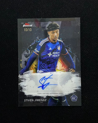 2024 Topps Finest MLS Stiven Jimenez #BA-SJ Auto Black REF 10/10 RC Rookie J47