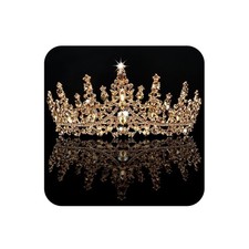 COCIDE Gold Tiara and Crown for Women Crystal Queen T4,Gold Champagne
