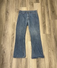 True Vintage 70s Orange Tab Levi  s Bootcut Talon Zip Denim Jeans 36x33 USA EUC