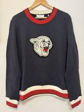 Sandro Mens Sweater M Navy Knit Crew Neck Lon...