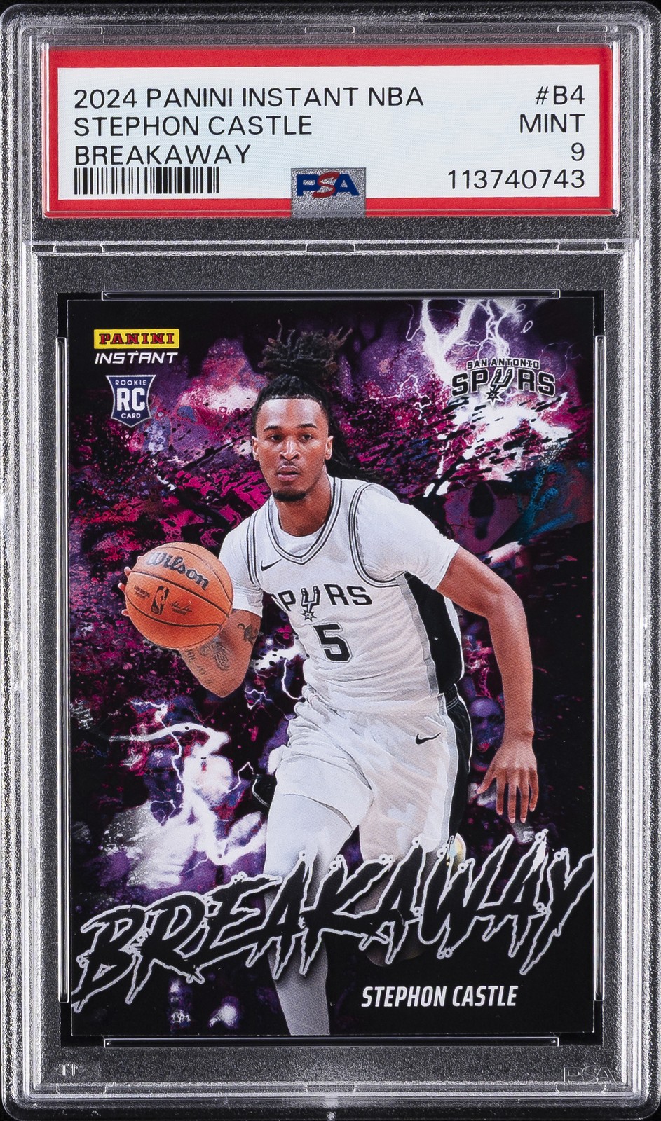 2024 PANINI INSTANT NBA BREAKAWAY #B4 STEPHON CASTLE PSA 9
