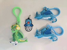 Lot of 4 Kids Heart Challenge Bag Clips Key Charms American Heart Association