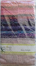 Island Batik Berry Delight Island Strips Precut 2.5 Jelly Roll Fabric Strips OOP