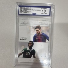 Leaf 2022 Exclusive Legends Edition Messi Pelé Double CGC 10 Soccer Card LM-P
