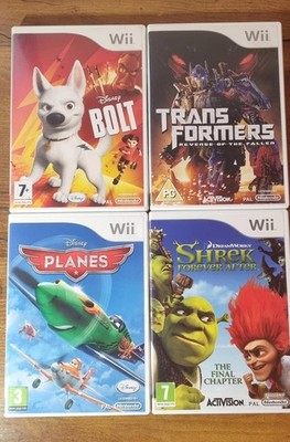 Disney Bolt Planes Shrek forever after Transformers revenge gefallen Nintendo Wii
