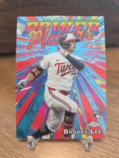 2025 Topps Chrome Power Players LOGOFRACTOR Brooks Lee #PP-23 (RC) Rookie Twins!