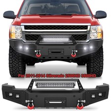 Front Bumper For 2011-2014 Silverado 2500hd 3500hd Winch Plate Led Lights Drings Front Bumper For 2011-2014 Silverado 2500hd 3500hd Winch Plate Led Lights Drings