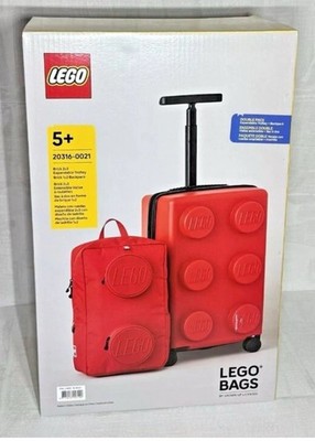 LEGO Kids Carry-On Trolley TSA Lock & Backpack Luggage Set Red Brand New In Box