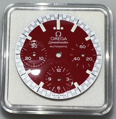 Zifferblatt Schumacher rot reduziert Omega 3810.12.40 Speedmaster