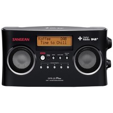 Sangean DPR-25+ Kofferradio DAB+, UKW AUX  Akku-Ladefunktion Schwarz