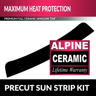 ALPINE CERAMIC PRECUT WINDOW TINT FOR MERCEDES C43 COUPE 16-23 SUN STRIP