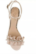 Jewel by Badgley Mischka Desirie Ruffle Block Heel Sandal