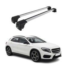 Dachtr&auml;ger Grundt&auml;ger f&uuml;r Mercedes GLA X156 2014-2020 75kg Alu Silber 2 tlg