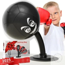 Desktop Punching Bag Stress Buster with Suction Cup for Office Table and Counter
