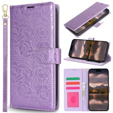 Leather Stand Wallet Case with Strap For Samsung S25 Ultra/S25 Edge S24FE S23
