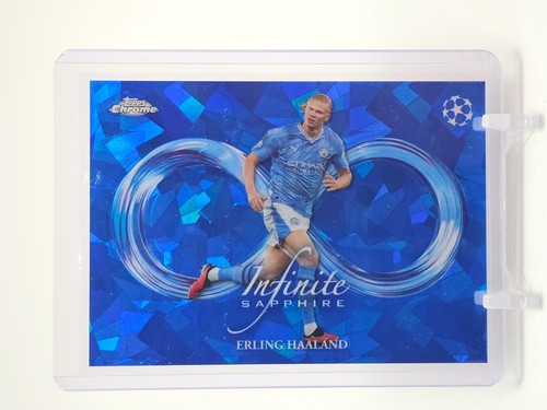 ERLING HAALAND 2023-24 TOPPS CHROME UCL INFINITE SAPPHIRE #IS-2 MAN Q2754