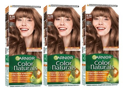 Garnier Color Naturals 6.25 Chestnut Color hair 3-Pack x 110ml