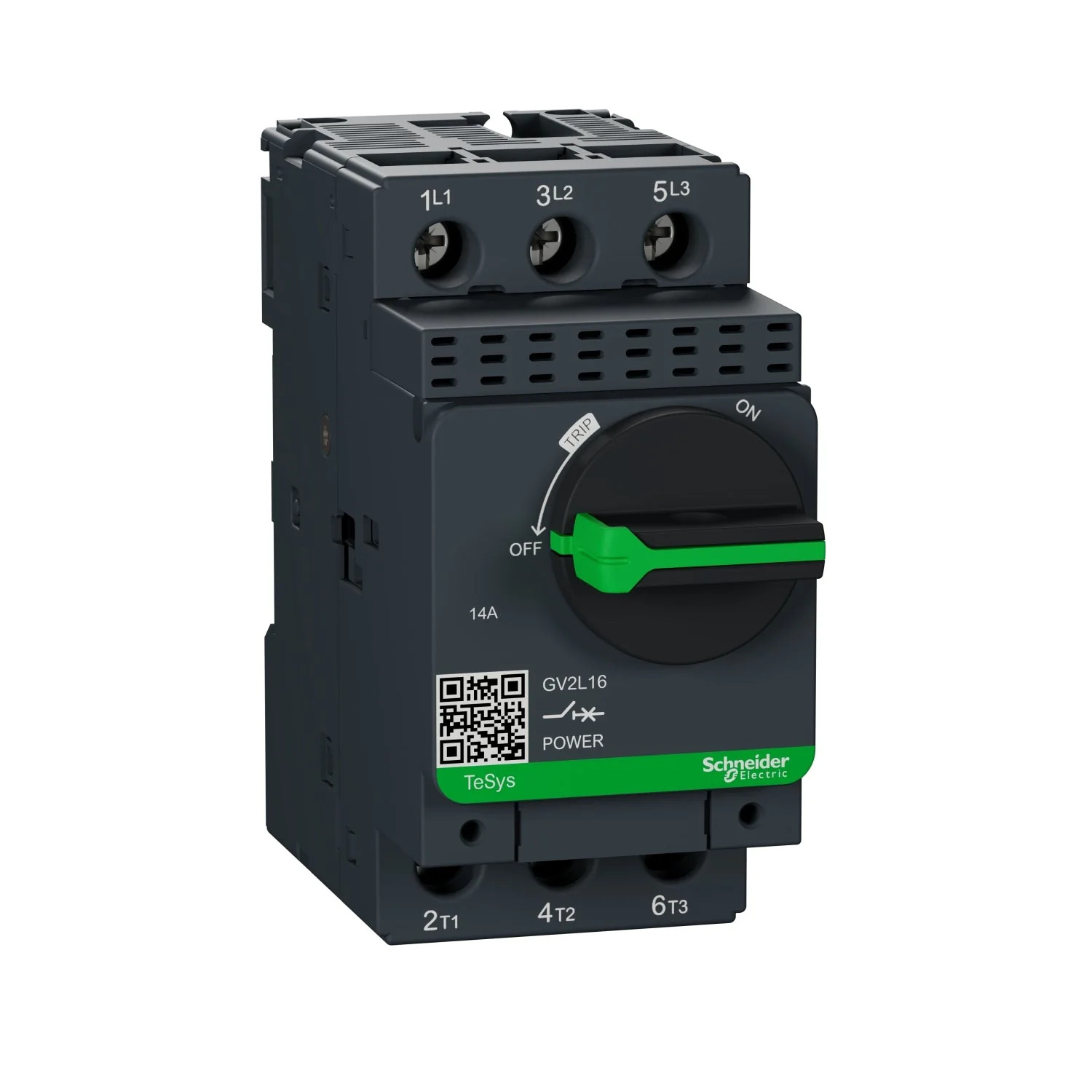 Schneider GV2L16 TeSys GV2 Motor Circuit Breaker 3P 14A 100kA