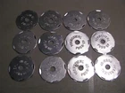 45 RPM Vinyl 7" Record Adapter, Insert : Set of 12 Bulk Metal Adaptor PFANSTIEHL