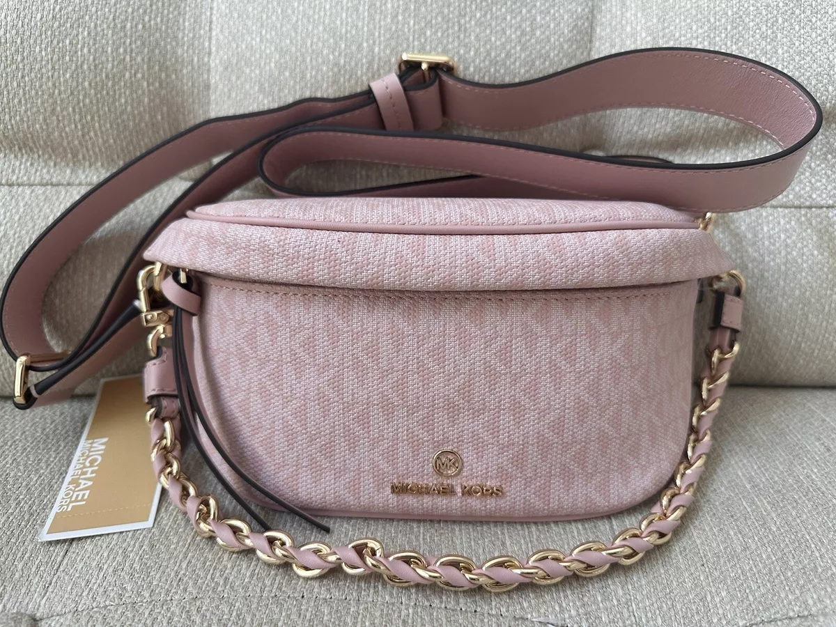 NWT Michael Kors Slater Smokey Rose Signature XS Sling Fanny Pack Messenger  Bag