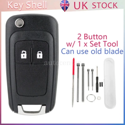 Remote Key Fob Shell Case 2 Button for Vauxhall Corsa D E Mokka Meriva Karl Viva