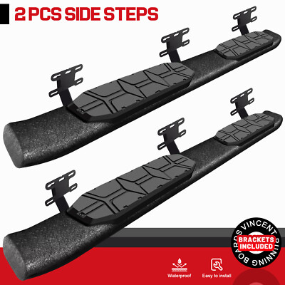 FOR 19-26 Dodge Ram 1500 Quad Cab Side Step Curved 4.3'' Running Board Nerf Bar