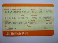 1995 Newton For Hyde To Glossop Railway Station  Aptis Ticket