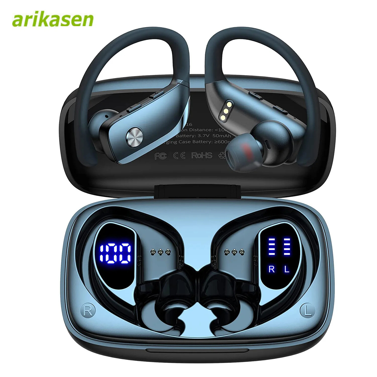 Wireless Earbuds Bluetooth Headphones 48hrs Play Back Sport Earphones-image