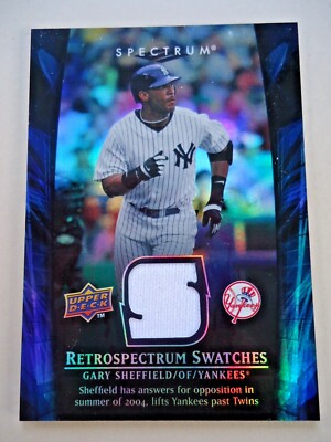 Gary Sheffield - 2008 U.D. Spectrum Swatches Baseball Memorabila card ...