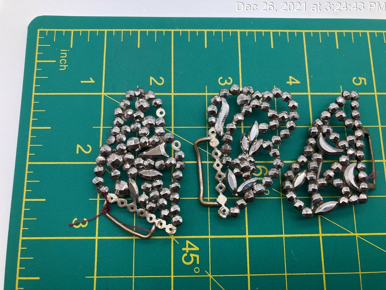 Antique French Faceted Cut Steel Art Deco Cut Steel 1… Gem