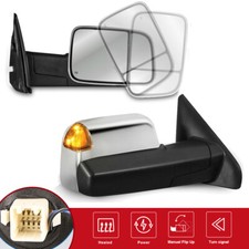 Lr Chrome Power Heated Glass Towing Mirrors Signal For Dodge Ram 1500 2500 3500 Lr Chrome Power Heated Glass Towing Mirrors Signal For Dodge Ram 1500 2500 3500