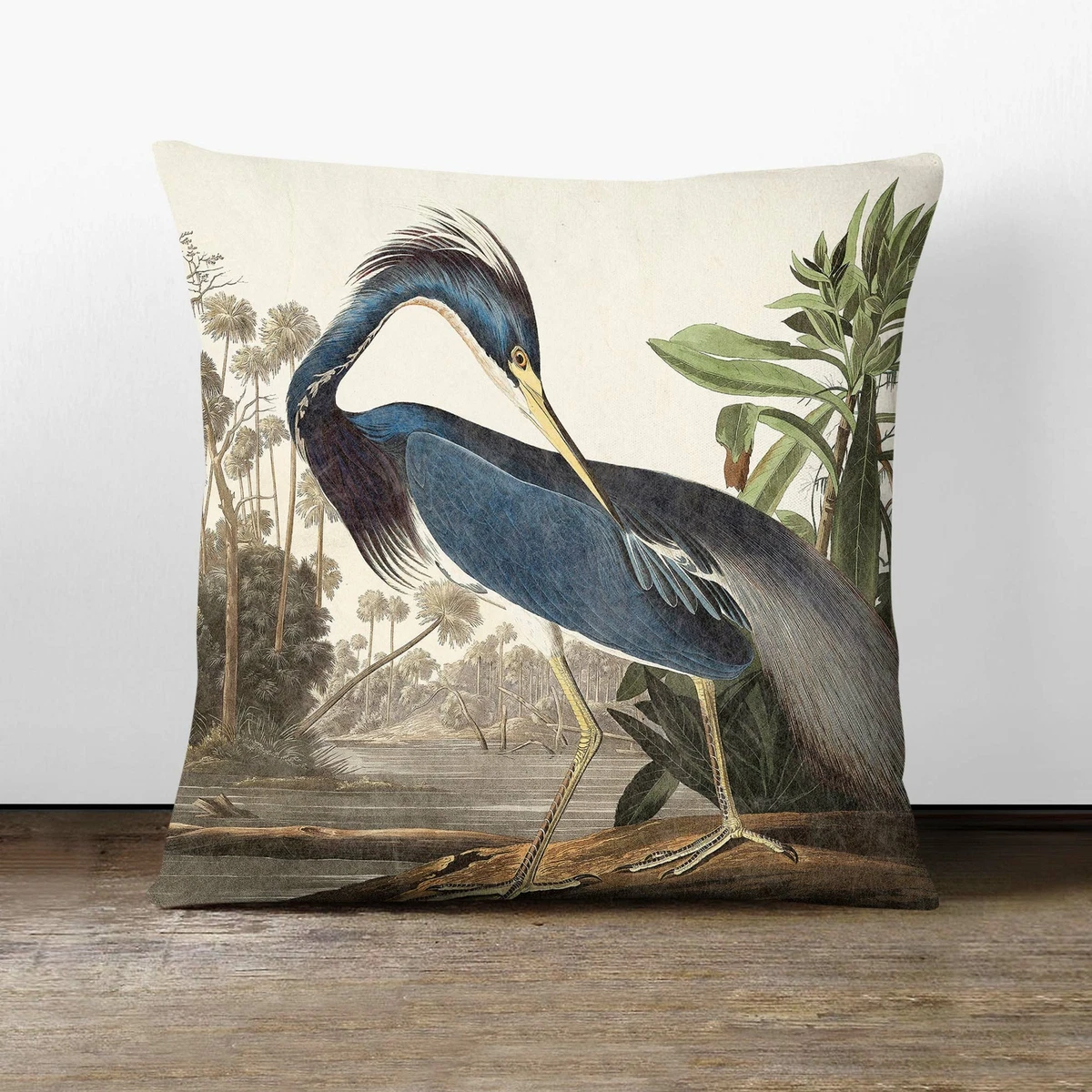 Blue hotsell heron pillow