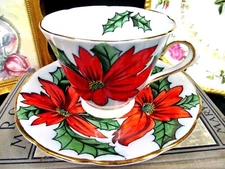TUSCAN tea cup and saucer painted floral pattern teacup England 