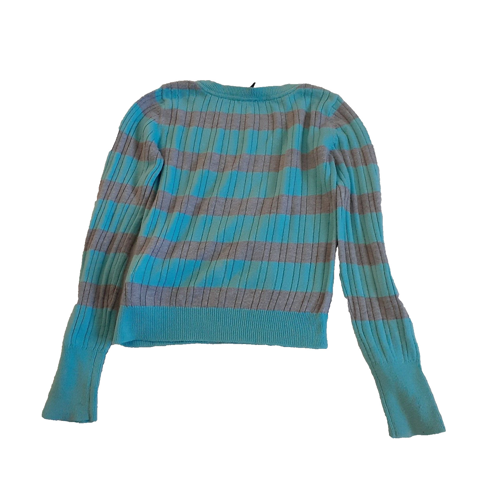 GAP Girl's Size M (8) Blue & Gray Stripe Angora Blend Soft Knit Pullover Sweater image 7