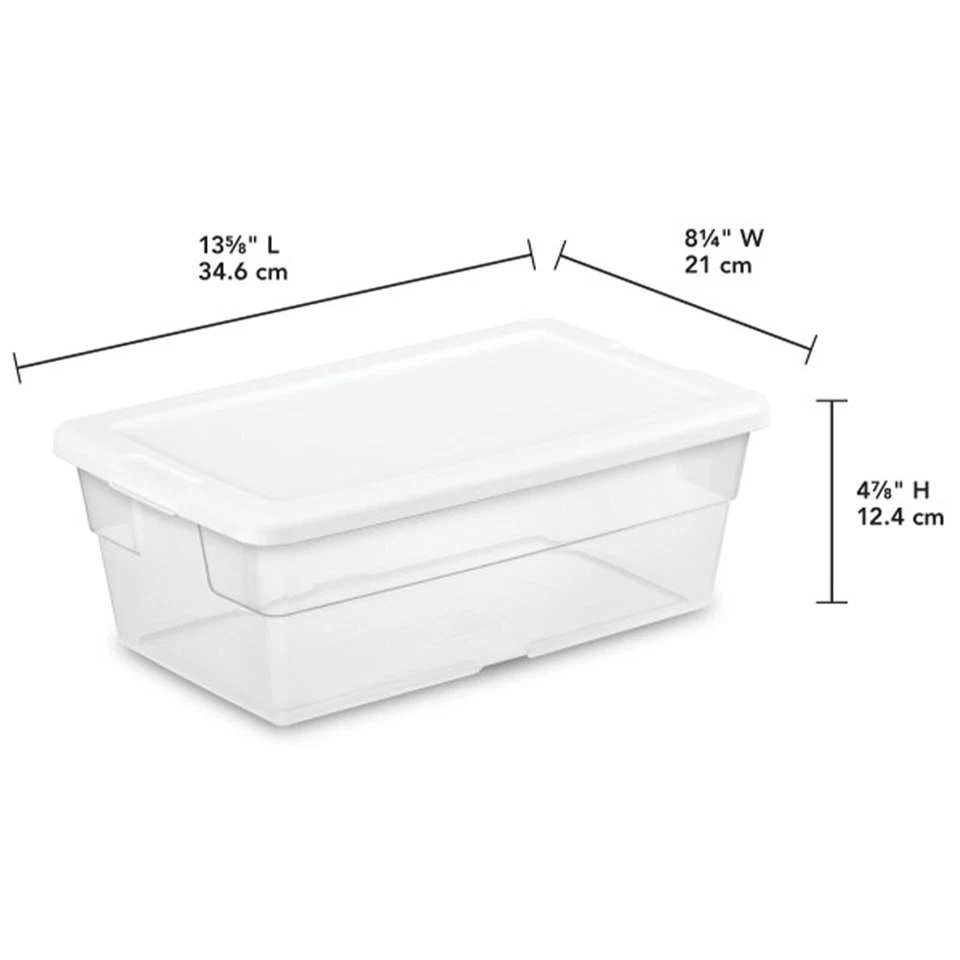 Lot of 10 Bins - Snaplock Plastic Storage Bins 6 Qt. 13.625 x 8.25 x4.75 Inches - Image 2 of 3
