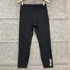 NEW True Protein Leggings Womens XL Black Phone Pockets High Waist Gym 38004