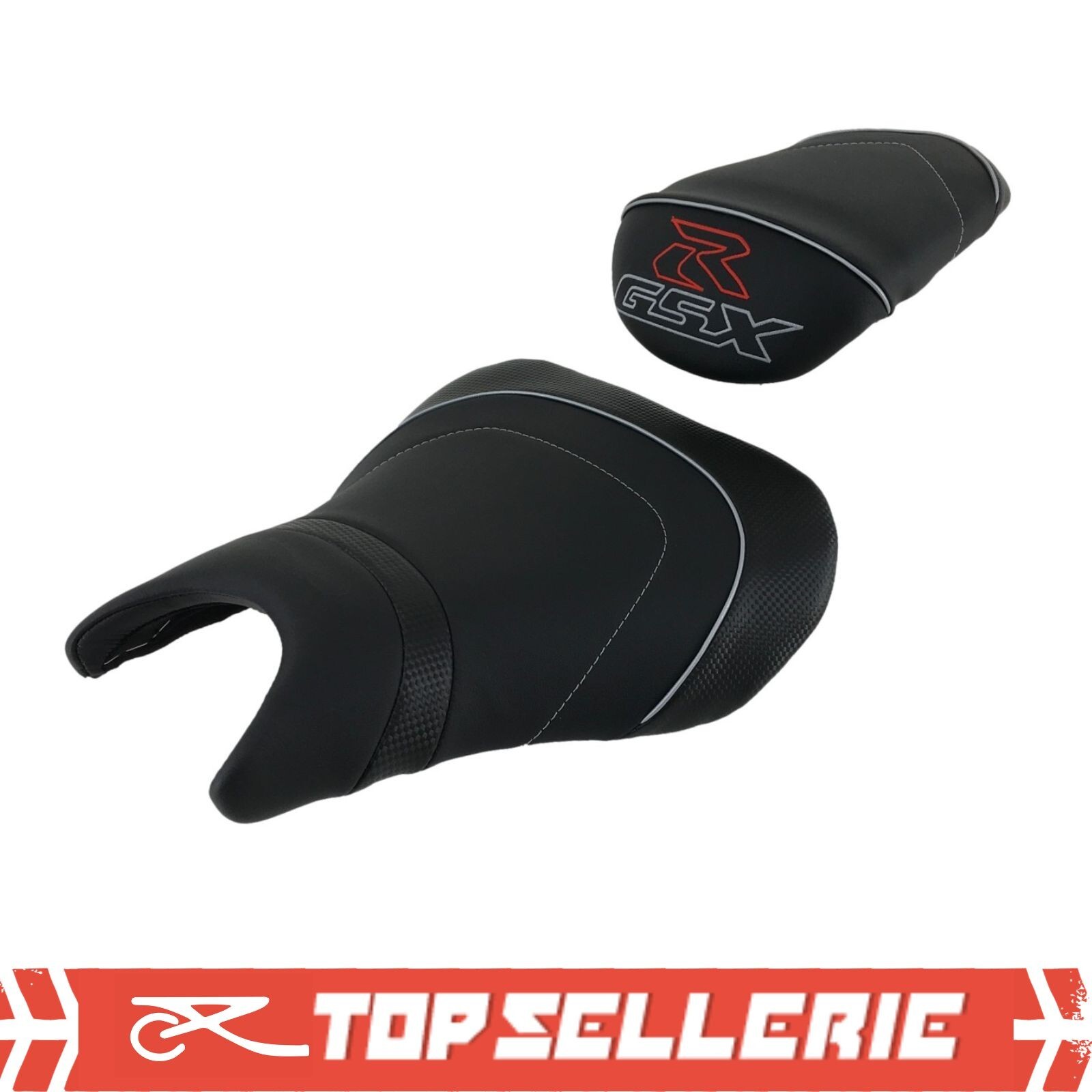 Housse de selle moto Suzuki GSXR 125 customisation assise noire HSD6930