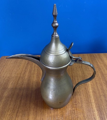 Vintage Middle Eastern Brass Coffee Pot - Picture 3 of 10